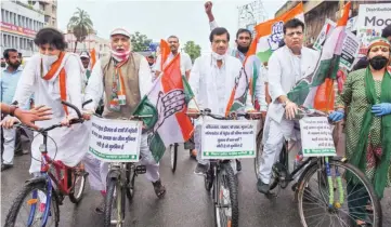  ?? PHOTO: PTI ?? Congress President Sonia Gandhi had recently dubbed the hike in fuel prices “a new example of extortion”