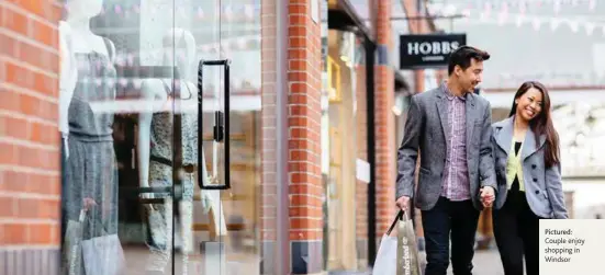  ??  ?? Pictured: Couple enjoy shopping in Windsor