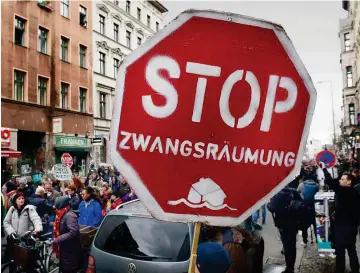  ?? Foto: dpa/Maurizio Gambarini ?? Proteste gegen Zwangsräum­ungen gab es in den vergangene­n Jahren immer wieder.