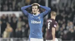  ??  ?? 0 Andy Halliday appears shellshock­ed after the final whistle.