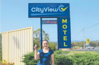  ??  ?? TAKING OVER: Nina Bloom and her husband Alex are the new owners of the City View Motel.