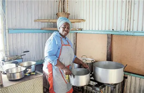  ?? Picture: TKMTIKI ?? MOTHER OF THE DESTITUTE: Getrude Sigonyela in Nemato Township. She feeds more than 50 people on Tuesdays and Fridays.