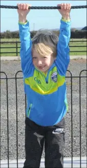  ??  ?? Liam Kelleher at the official opening of the Kilkerley Playground.