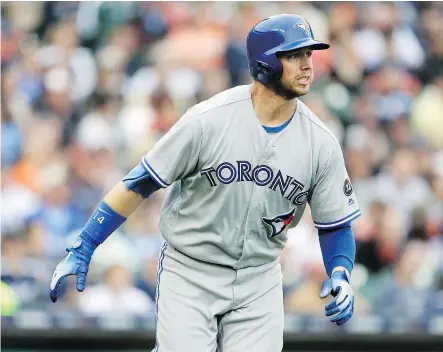  ?? — THE ASSOCIATED PRESS FILES ?? Blue Jays’ Justin Smoak, pictured on June 3 against the Detroit Tigers, says he was part of a teardown in Seattle that left the team without the mentoring touch of veterans.