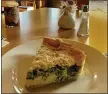  ?? JACKIE BURRELL — STAFF ?? A flaky spinach quiche is just one specialty at Vallejo’s Provisions.