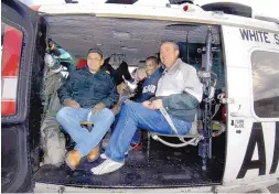  ?? RICHARD PIPES/ JOURNAL ?? Members of a 2010 Leadership New Mexico program sit aboard a helicopter for an aerial tour of the White Sands Missile Range.