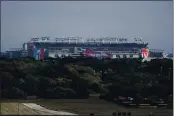  ?? CHARLIE RIEDEL — THE ASSOCIATED PRESS ?? Raymond James Stadium rises in the distance ahead of Super Bowl 55 on Saturday in Tampa, Fla. The venue hosted Sunday’s Super Bowl.