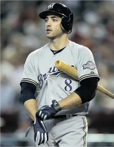  ?? Christian Petersen/afp/getty Images ?? The Milwaukee Brewers’ Ryan Braun has been suspended for the rest of the 2013 season for allegedly violating Major League Baseball’s drug policy.