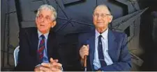  ?? Reuters ?? Holocaust survivors Paul Alexander (left) and Henry Foner after meeting with Britain’s Prince William yesterday.