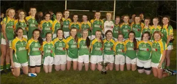  ??  ?? The delighted Clonee squad after their success in the county final in Craanford.