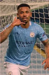  ??  ?? Gol col City Gabriel Jesus, 24 anni, punta brasiliana, ha segnato 82 reti in 195 partite con la maglia del Manchester City, di cui 16 in Champions LAPRESSE