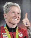  ?? CANADIAN PRESS FILE PHOTO ?? After 13 years battling on the rugby pitch, Jen Kish called it quits Monday.