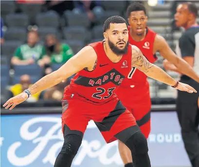  ?? SCOTT AUDETTE GETTY IMAGES ?? Fred VanVleet’s offensive numbers are up across the board, but he is still playing all- NBA defence, according to teammate Kyle Lowry.