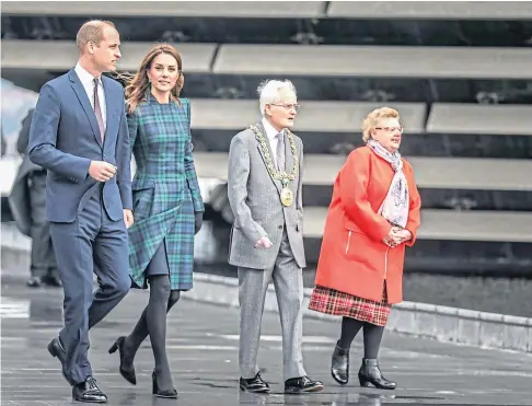  ?? Picture by Mhairi Edwards. ?? SPECIAL WELCOME: Lord Provost Ian Borthwick and wife Linda, the lady provost, with the Earl and Countess of Strathearn at the official opening of the V&A Dundee in January 2019.