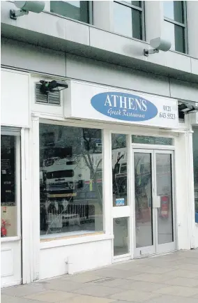  ??  ?? > Athens Greek restaurant has been repossesse­d by the building’s landlord