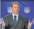  ?? KIRBY LEE, USA TODAY SPORTS ?? NFL Commission­er Roger Goodell wants commercial breaks reduced.