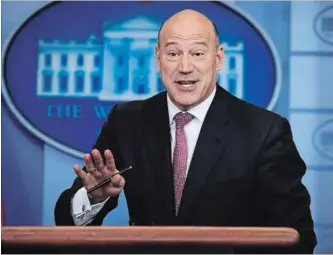  ?? MANUEL BALCE CENETA THE ASSOCIATED PRESS ?? Chief economic adviser Gary Cohn, has been a leading opponent to Trump's planned tariffs on imports of steel.