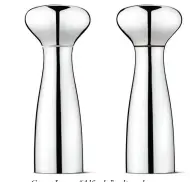  ??  ?? Georg Jensen “Alfredo” salt and pepper mills, $225; Bloomingda­le’s