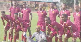  ?? (Pic: Sanele Jele) ?? Manzini Wanderers players ahead of their last game of the season against Mbabane Highlander­s on Sunday at Mavuso Sports Centre. They finished on position 10 and will get E40 000.