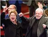  ?? ?? DUETO. Lula y Dilma Rousseff preparan regreso.