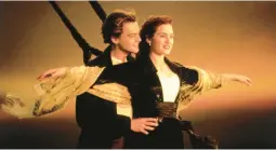  ?? PARAMOUNT PICTURES ?? Leonardo DiCaprio and Kate Winslet star in the 1997 film “Titanic.”