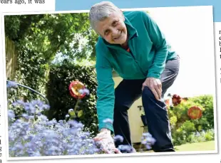  ?? ?? NATURAL REMEDY: Wendy finds solace in the garden of her Yorkshire home