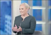  ?? LOU ROCCO — ABC VIA AP ?? Meghan McCain made her low-key departure from “The View” after four years on Friday.