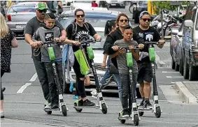  ?? STACY SQUIRES/ STUFF ?? Christchur­ch City Council is proposing to issue Lime a 12-month permit to operate 1000 scooters, at a cost of $86.25 per scooter per year.