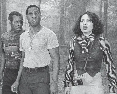  ?? PHOTOS BY ELI JOSHUA ADE/ HBO ?? George ( Courtney B. Vance, left), Atticus ( Jonathan Majors) and Leti ( Jurnee Smollett) find monsters, of both the human and supernatur­al kind, in HBO’s “Lovecraft Country.”