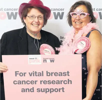  ?? Steve Hickey ?? ● West Lancashire MP Rosie Cooper dresses in pink to support Breast Cancer Now’s flagship fundraiser wear it pink