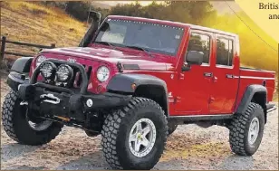  ??  ?? The 2020 Jeep Gladiator will arrive in time to heat up the midsize pickup market.