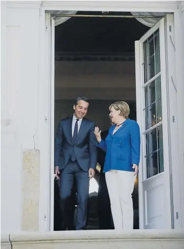  ?? APA/BKA ?? Bundeskanz­ler Christian Kern (SPÖ) traf am Samstag die deutsche Kanzlerin, Angela Merkel.