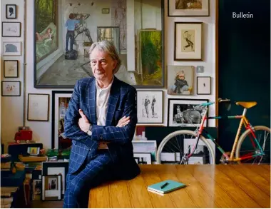  ??  ?? Right: Sir Paul Smith photograph­ed for Esquire at his London HQ, 2017. Below: Smith’s mini bronze rabbits, one of 50 items featured in a new book celebratin­g his halfcentur­y in fashion