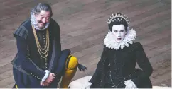  ?? Supplied ?? Stephen Fry and Mark Rylance star in this version of Twelfth Night at Shakespear­e’s Globe in London. The company is streaming plays online during the pandemic.