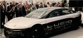  ??  ?? Berlina elettrica di lusso.
La Lucid Air, primo modello atteso della casa california­na
REUTERS