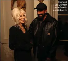  ?? ?? Cher and Ben Gorham at the Byredo cocktail party.