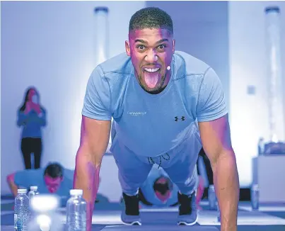 ?? Picture: PA. ?? Anthony Joshua at the launch of FitWater by Lucozade Sport in London.
