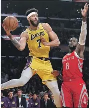  ?? Luis Sinco Los Angeles Times ?? DESPITE having asthma, JaVale McGee is comfortabl­e with the NBA’s plans to finish the season.