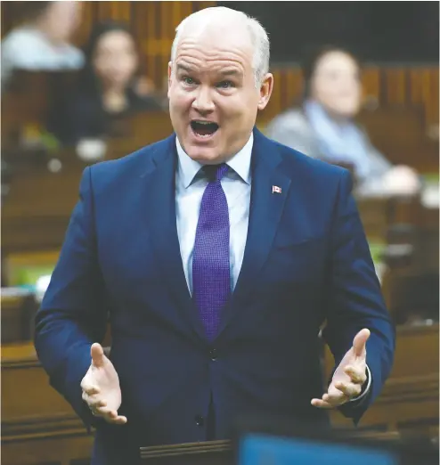  ?? JUSTIN TANG / THE CANADIAN PRESS FILES ?? Conservati­ve Leader Erin O’toole needs to turn his attention to big issues like failed deliveries of the COVID-19 vaccine, an ever-increasing national debt and the disappeara­nce of the House of Commons, Rex Murphy writes.