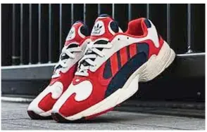  ??  ?? Garish colours: Adidas’ Yung-1 shoes... typical dad shoes