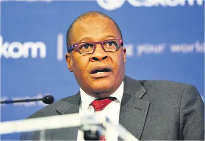  ?? Picture: Neil McCartney ?? THE GOOD OL’ DAYS. Former Eskom CEO Brian Molefe insists he did not quit his post.