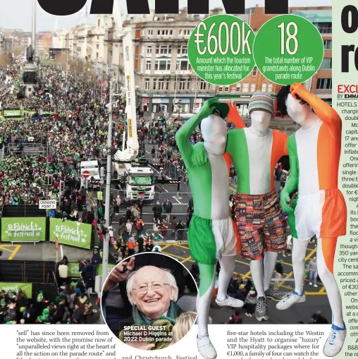  ?? ?? SPECIAL GUEST Michael D Higgins at 2022 Dublin parade