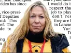  ??  ?? FOOTAGE: Tina Rothery denies knowing her voice was used on the anti-fracking film