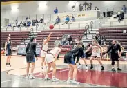  ?? Kellie1982
/ Special to The Times ?? Brush senior Alexis Corral helps secure the win against Resurrecti­on Christian with 2 consecutiv­e free throws with less than a minute to go.