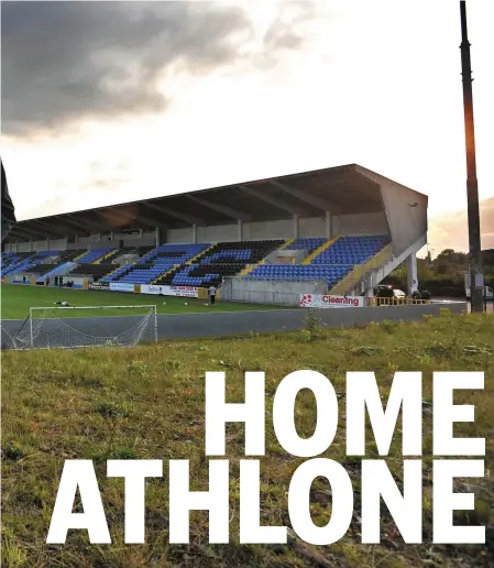  ?? RAY RYAN ?? A supporter stands alone as he watches the teams warming up before the Athlone v Cobh Ramblers match in the League of Ireland First Division tie last month