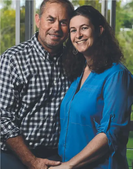  ?? PRECIOUS GIFT: Mick O'Grady with partner Sharna who is donating one of her kidneys to him. Picture: EVAN MORGAN ??