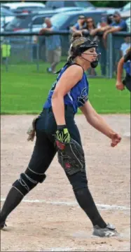  ?? JOHN BREWER - ONEIDA DAILY DISPATCH ?? Camden hurler Laura VanHoven was among six Blue Devils recognized for excelling on the softball diamond.