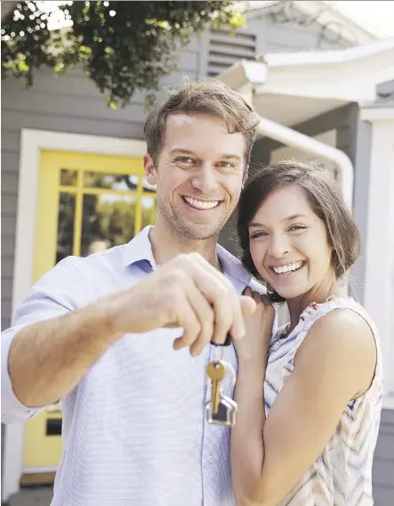  ?? FILE PHOTO ?? According to calculatio­ns provided by Mortgage Profession­als Canada, a young couple purchasing a home for $500,000 with a down payment of 20 per cent will now require a combined income of $108,405.