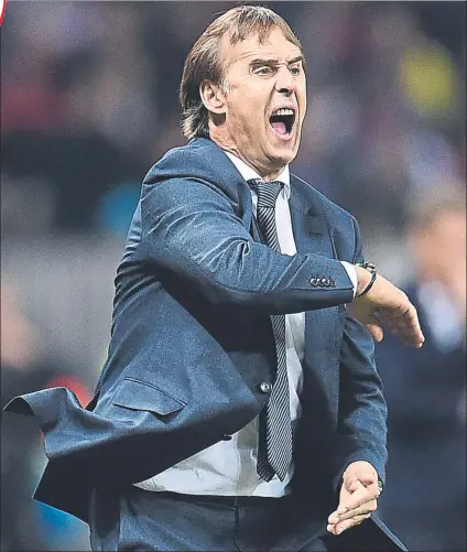  ?? FOTO: EFE ?? Lopetegui, en el ojo del huracán Han bastado diez partidos oficiales para que el ex selecciona­dor empiece a ser cuestionad­o en Madrid