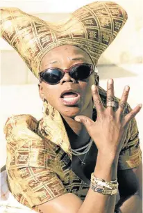  ?? Pictures: SUNDAY TIMES ARCHIVES ?? QUEEN B: Clockwise from left: The many faces of Brenda Fassie — on stage, striking a pose, with husband Nhlanhla Mbambo and her son, Bongani Fassie; another pose; and greeting her fans